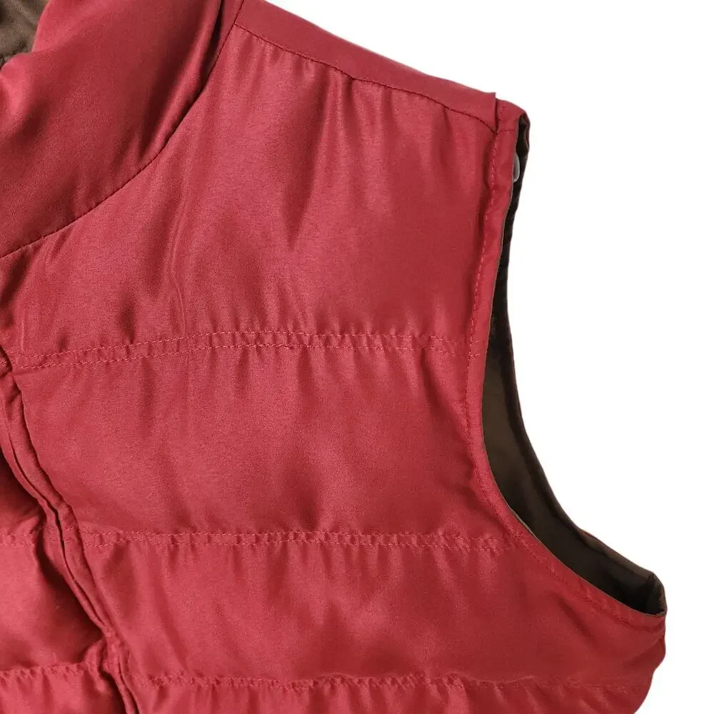 Weatherproof XL Men's Puffer Vest Red Full Zip Lightweight Sleeveless Jacket